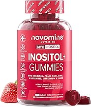 Inositol Gummies - PCOS Supplement with Myo-Inositol, Folic Acid, Zinc, Vitamin B12, B6, Chromium - Hormone Balance for Women - Alternative to Inositol Tablets - 60 PCOS Gummies - Novomins