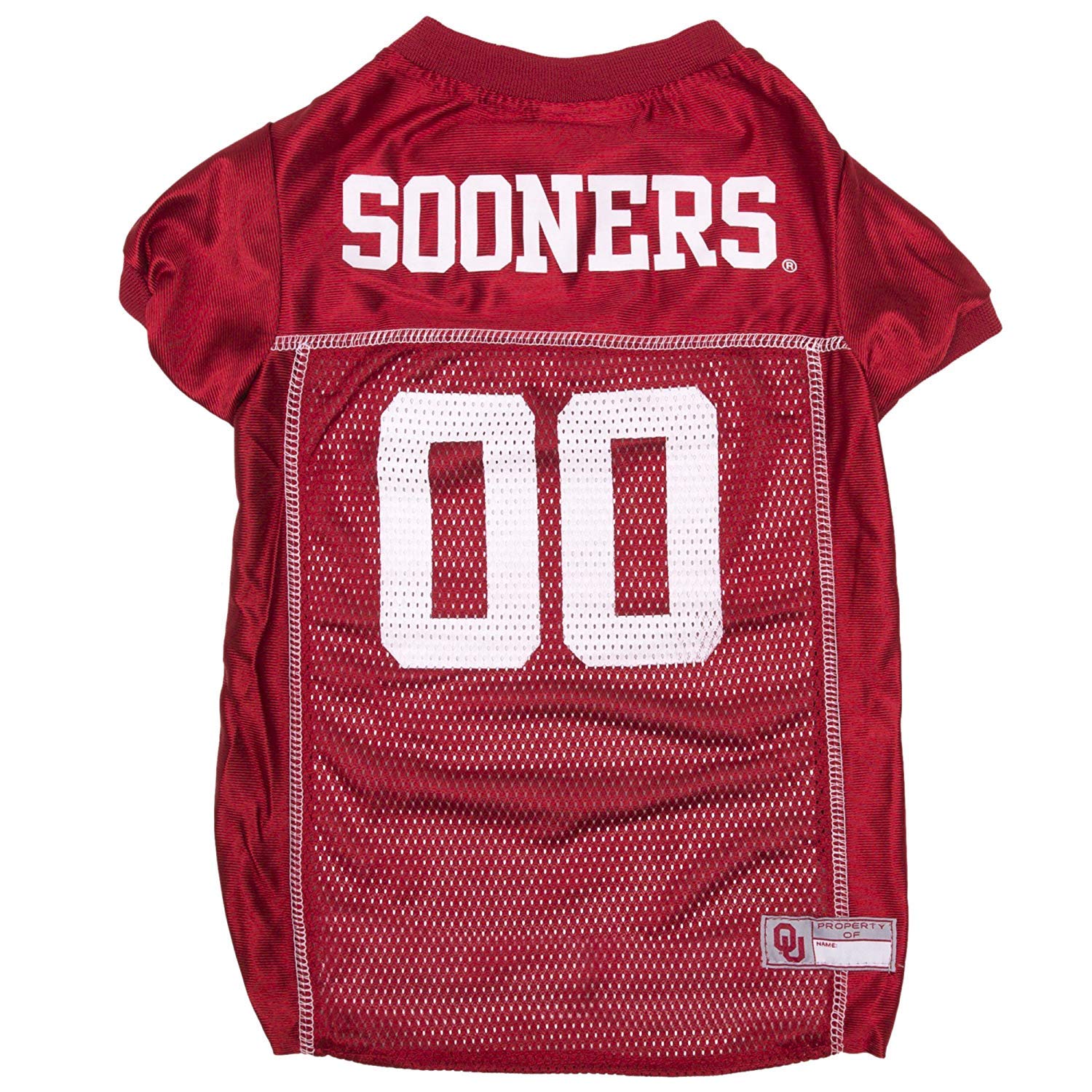 Pets First NCAA College Oklahoma Sooners Mesh Jersey for DOGS & CATS, X-Small.Licensed Dog Jersey with your Favorite Football/Basketball College Team