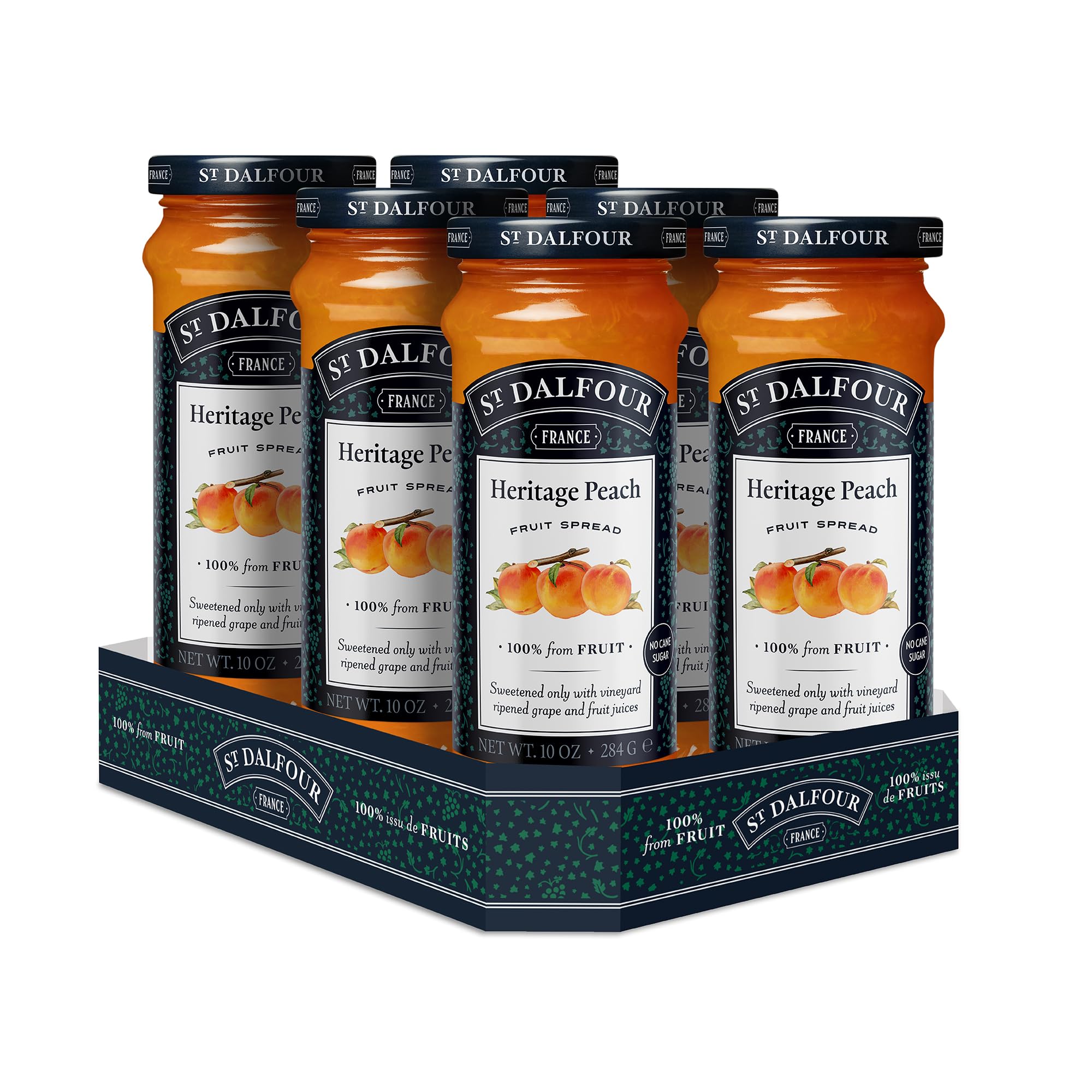 St. Dalfour Heritage Peach / 10 Ounce (Pack of 6) / 6 Fruit Butters