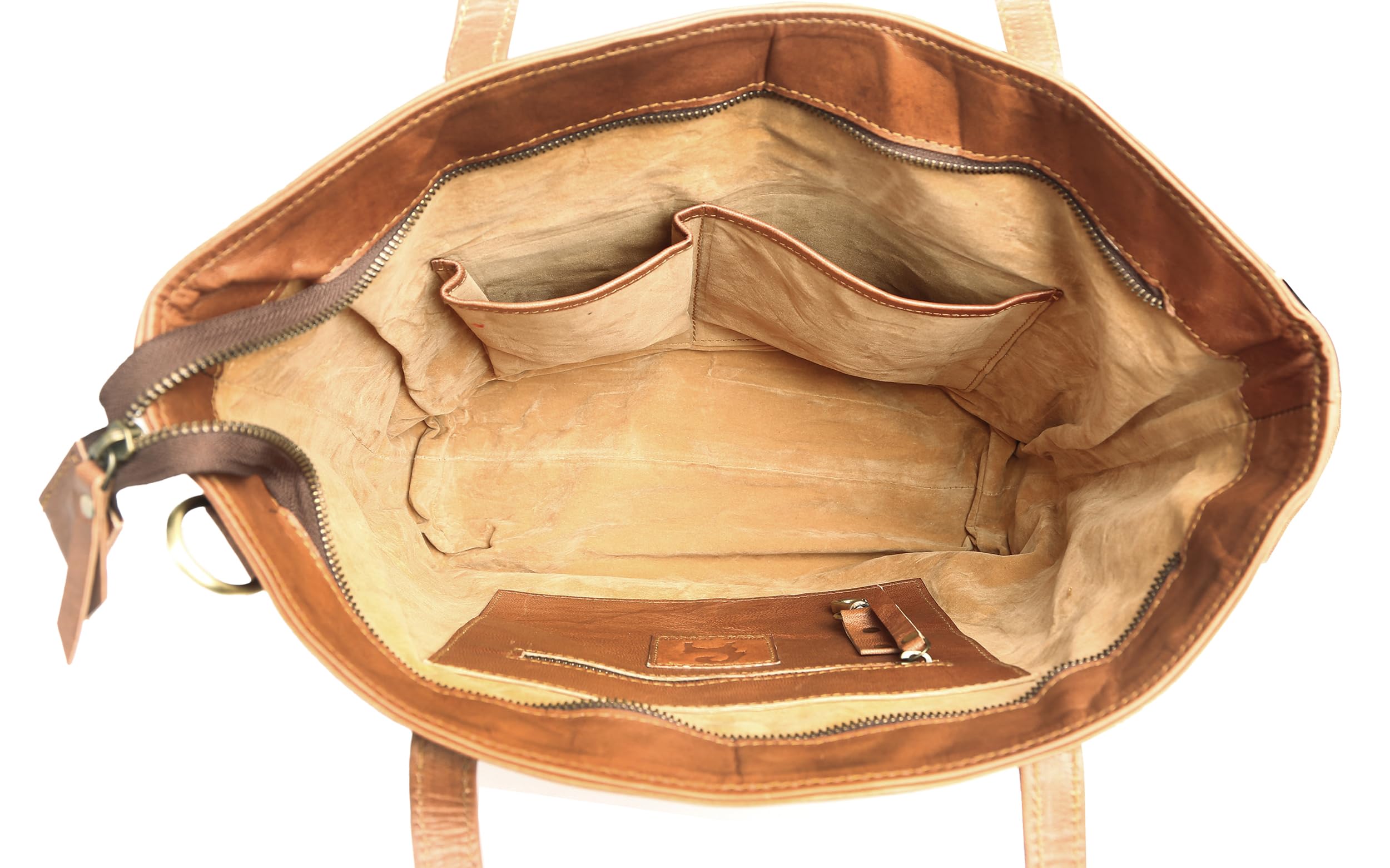 URBAN LEATHER Bolso de piel vintage para mujer, 40 cm