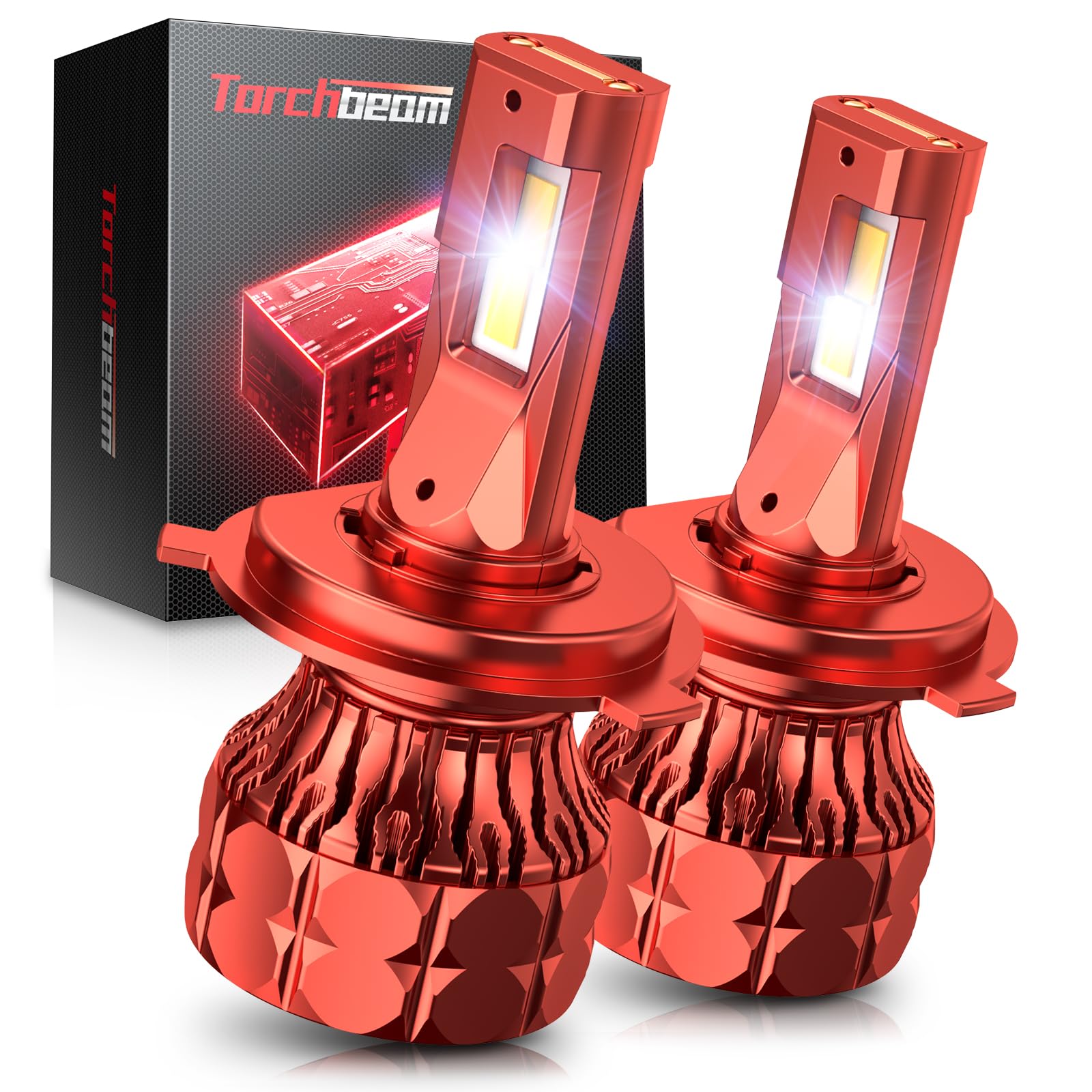 Torchbeam Automotive 90 06 LED Lighting Bulb Kit 65000LM, Cool White 6500K, High Output, Plug &amp; Play, Pack of 2