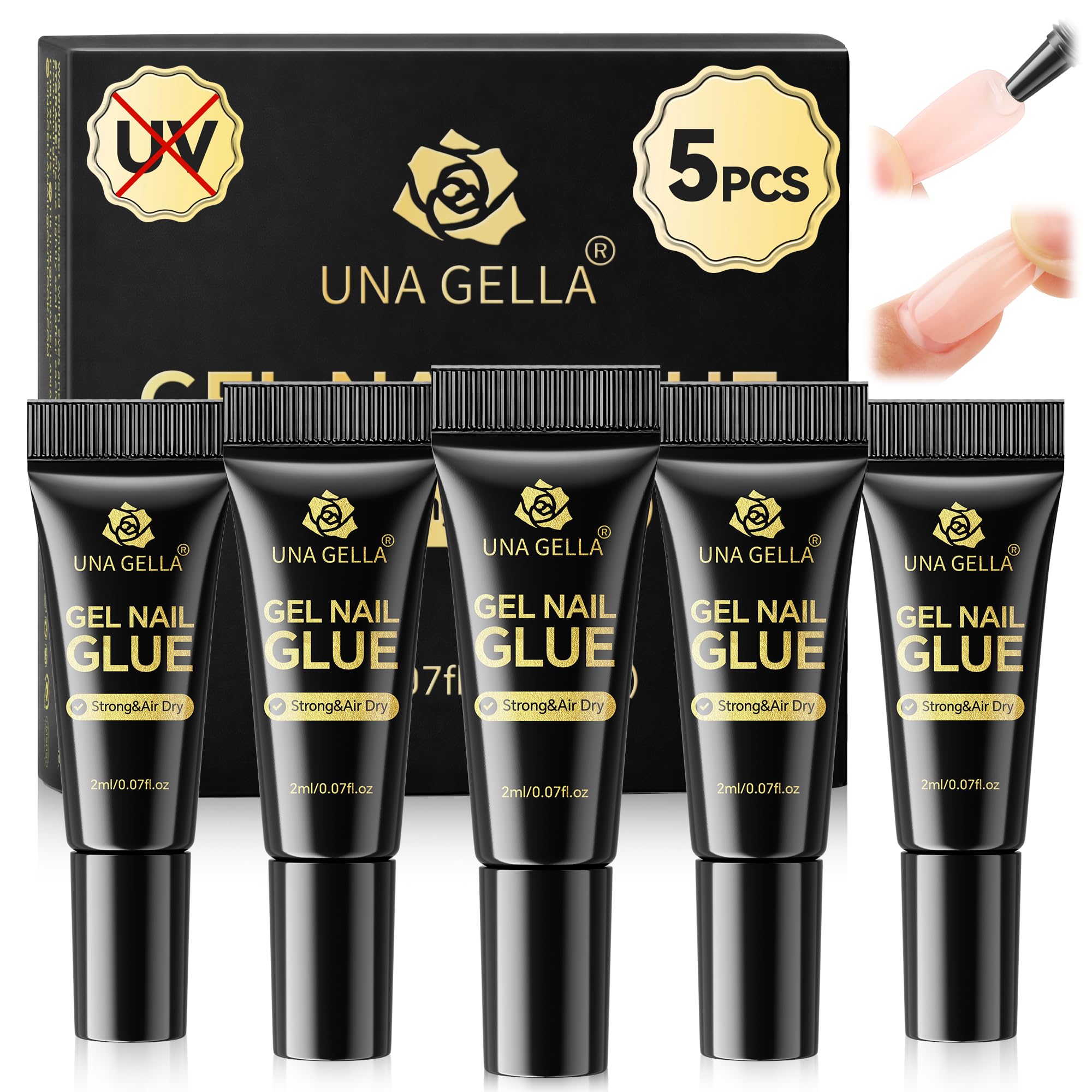 Una Gella klej do paznokci 2 ml × 5