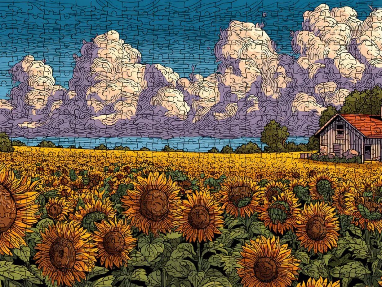 Puzzle 3000 para Adultos, Girasol Manor, Rompecabezas Clásicos LDYQS7-609