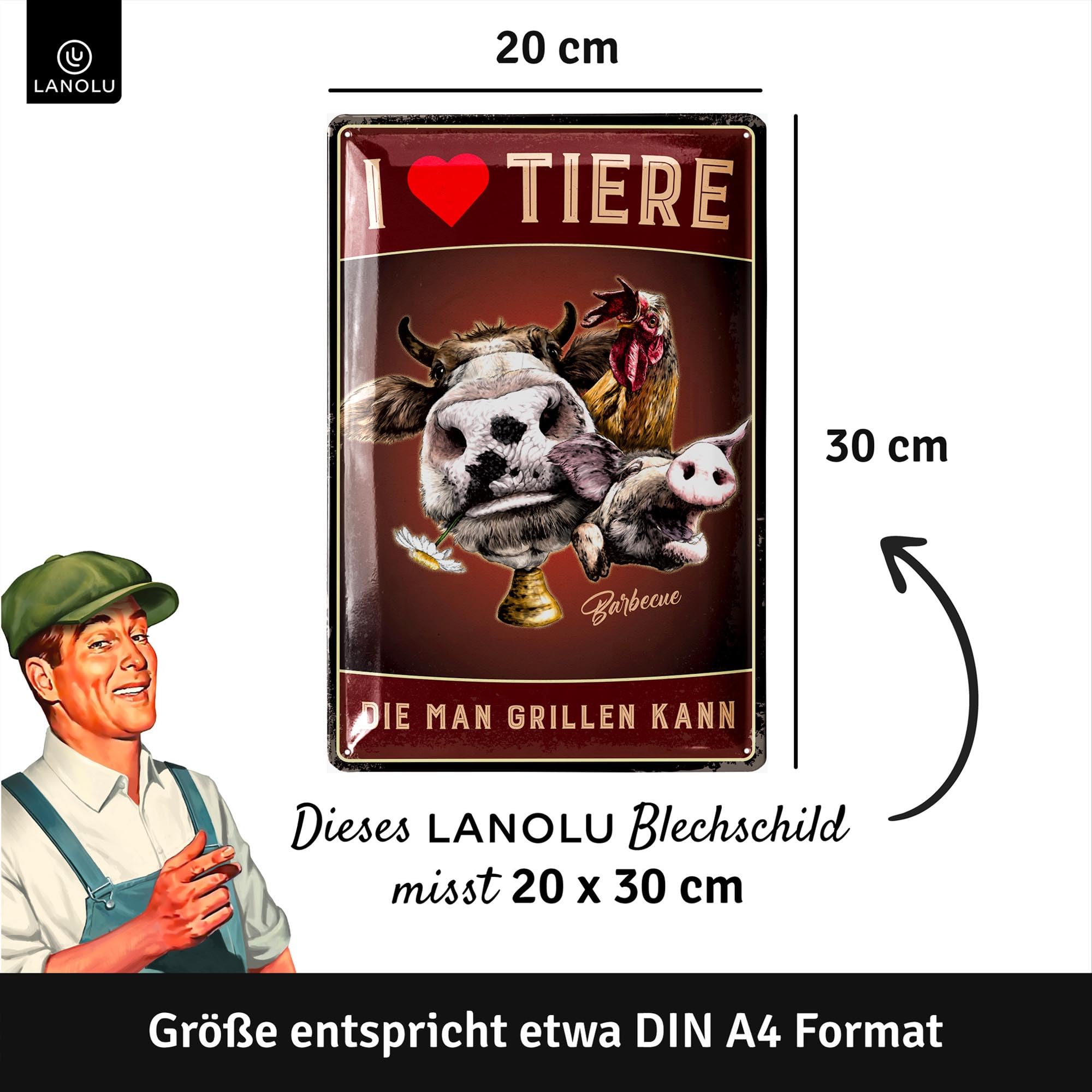 Buddel Bini Straßenschild 'Grillplatz' – Emaille-Schild Blau, 30x8 Cm, Perfekt Für Garten & BBQ