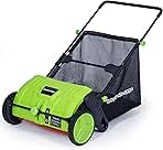 Pickup Pro 2 Leaf & Lawn Sweeper – Push Powered Garden Sweeper for Grass Clippings, Leaves & Debris – Manual Push Yard Sweeper with Height Adjustment & Large Collection Hopper