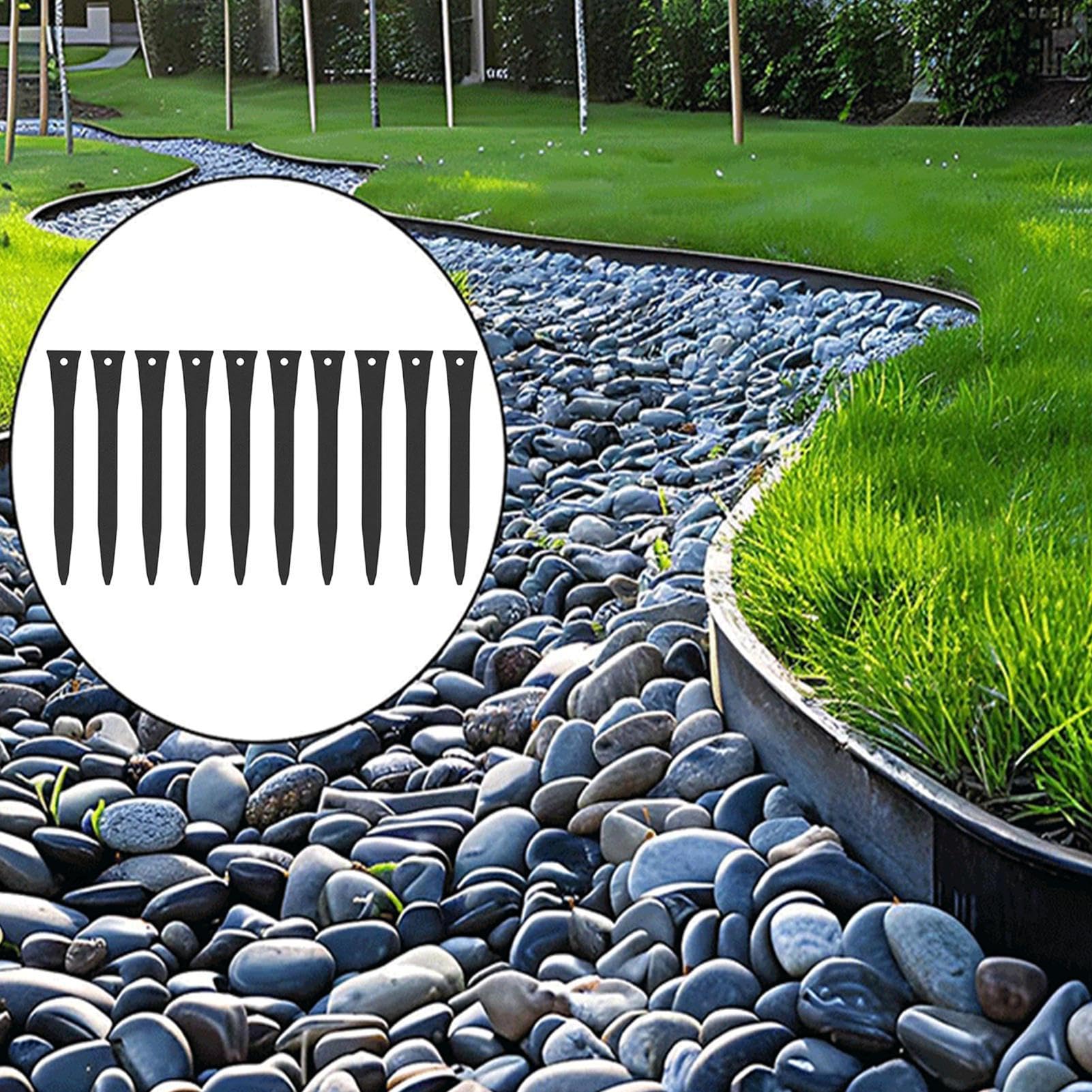 Metallici per Bordi Giardino Set da 10 Ancoranti per Recinzione