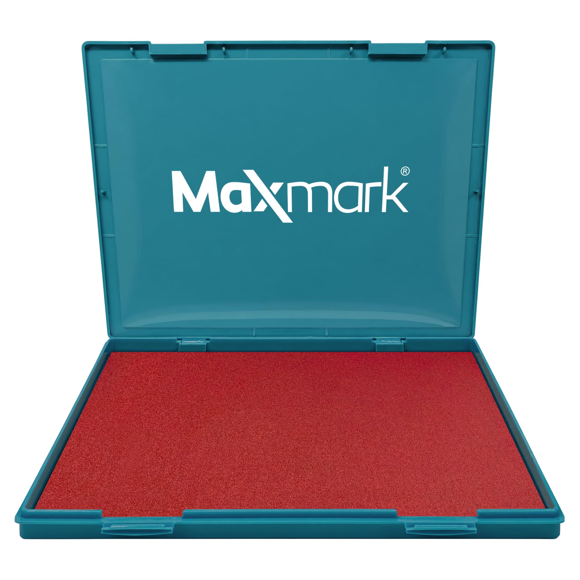 MaxMark Extra Large Red Ink Stamp Pad - 8.25" x 11.5" - Industrial Felt Pad - Red Color