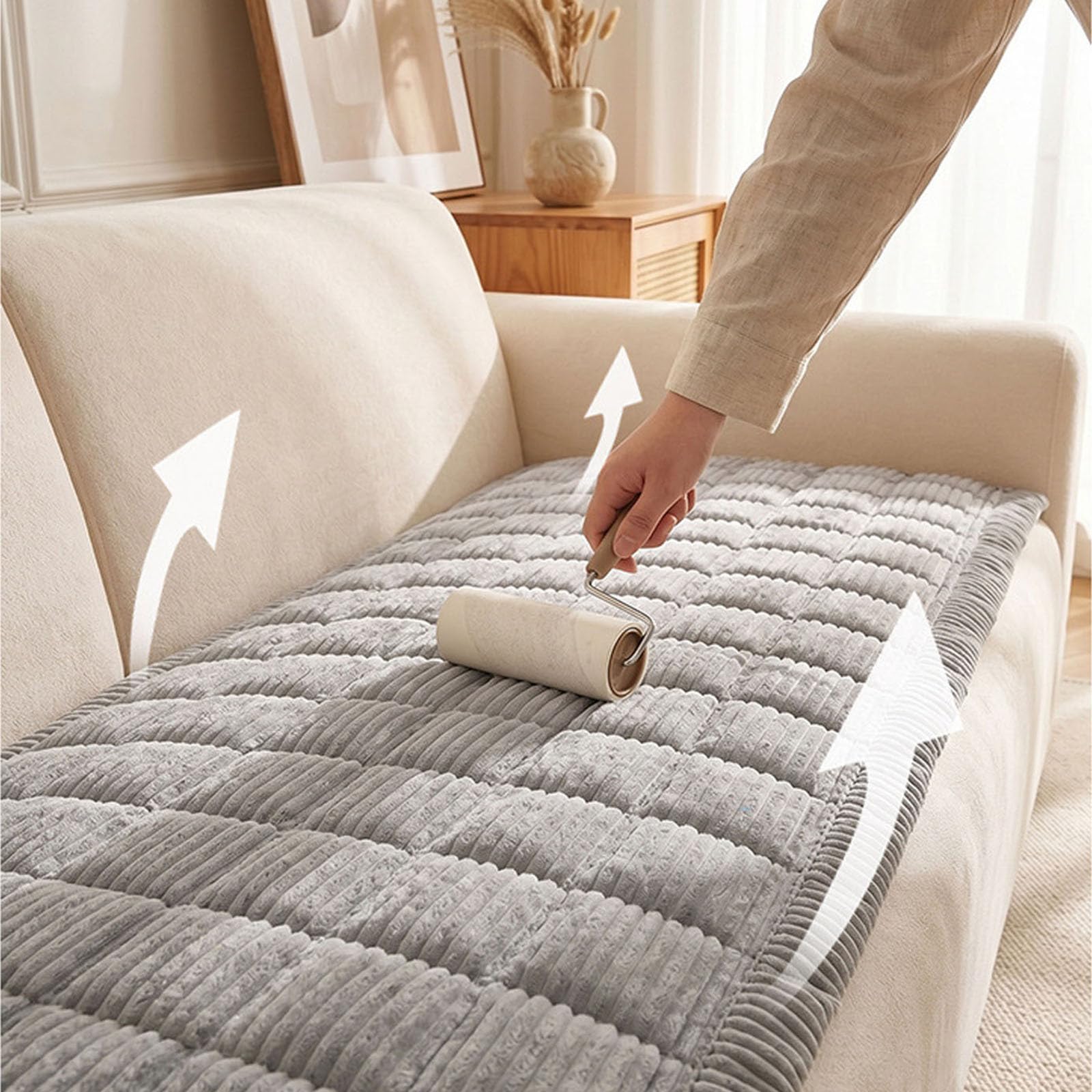 Genérico Funda de Sofá para Perros,Chaise Longue Protector de Muebles,Dark Grey 1,70x210cm