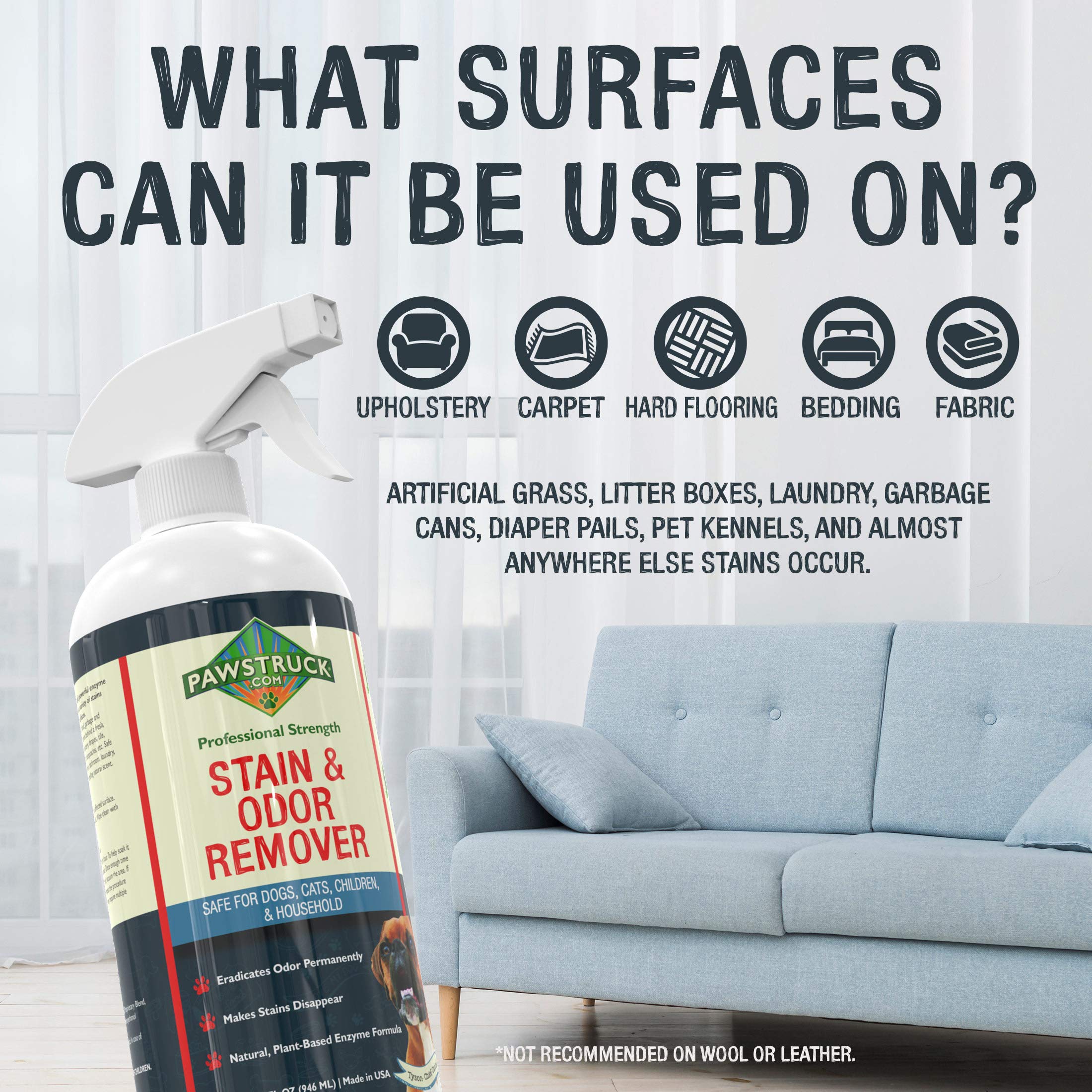 Pawstruck Professional Strength Stain & Odor Remover Natural Enzyme