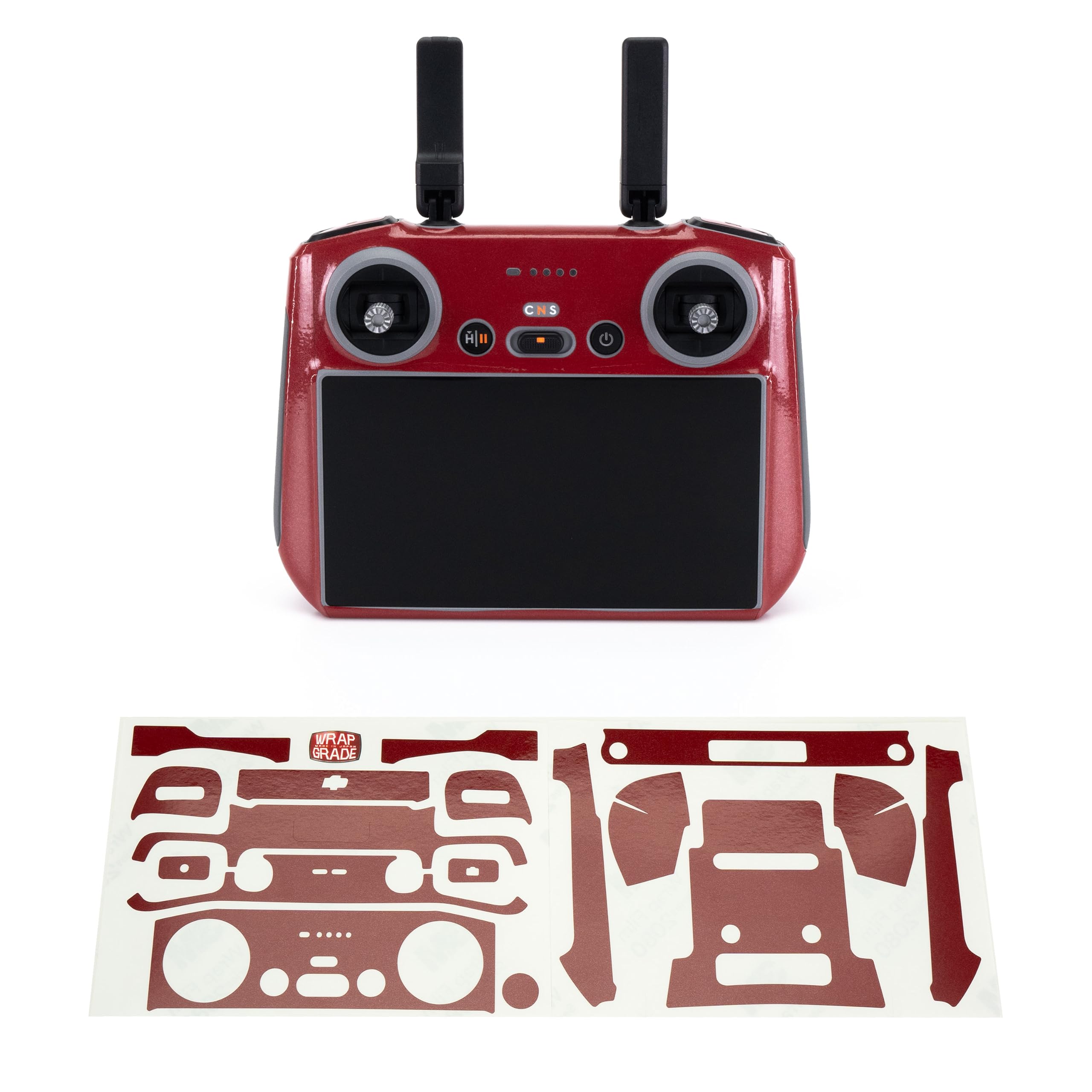 WRAPGRADE Skin Stickers Compatible with DJI RC 2 (JAPAN RED)