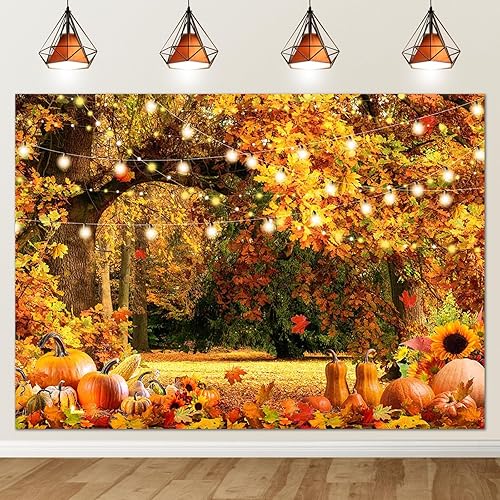 Avezano Telón de fondo de otoño para fotografía, bosque, hojas de arce, paisaje, día de Acción de Gracias, fondo fotográfico para niños, retratos,