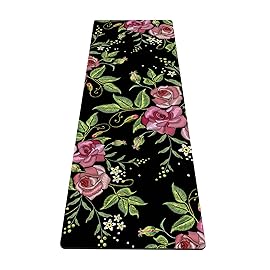 nuveti Yoga Mat Print Extra Thick TPE Non Slip Fitness Exercise Mat with Carrying Bag,72x24 Extra Thick 6MM Exercise & Workout Mat for Yoga, Pilates Fitness and Floor Exercises