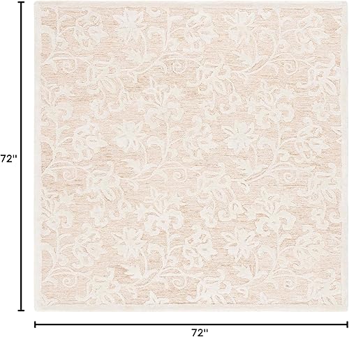 Miniatura 48 de MARTHA STEWART x Safavieh MSR3853U - Alfombra de lana contemporánea, hecha a mano, 5 x 8 pies, rosa/marfil