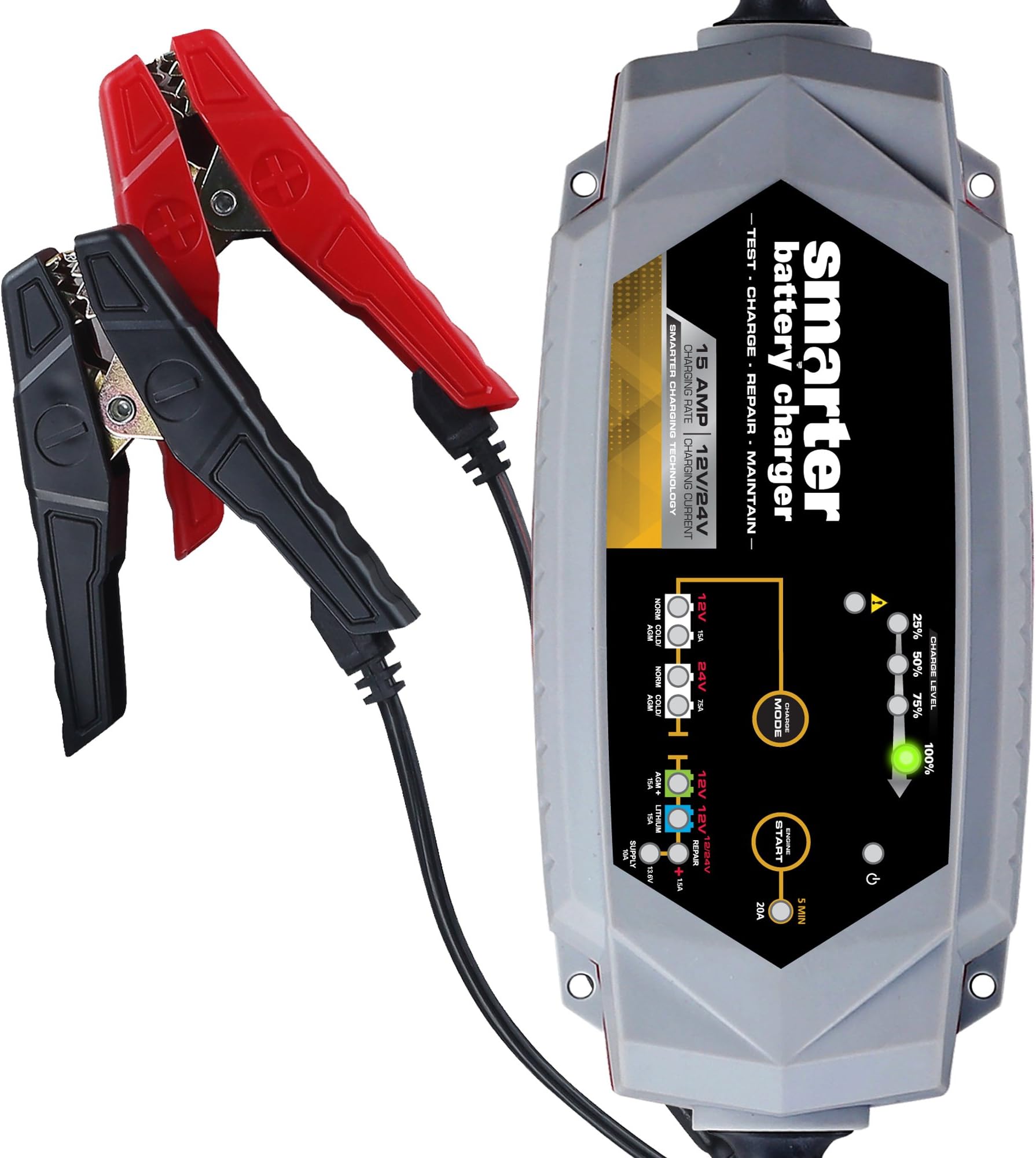 Smarter Tools IC-15000 Multi-Function 15 A Battery Charger, 1 Pack