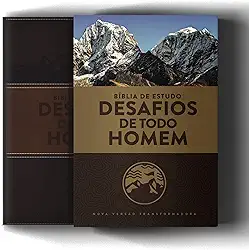 Bíblia de Estudo: Desafios de todo homem - 3ª edição - NVT: Capa Marrom