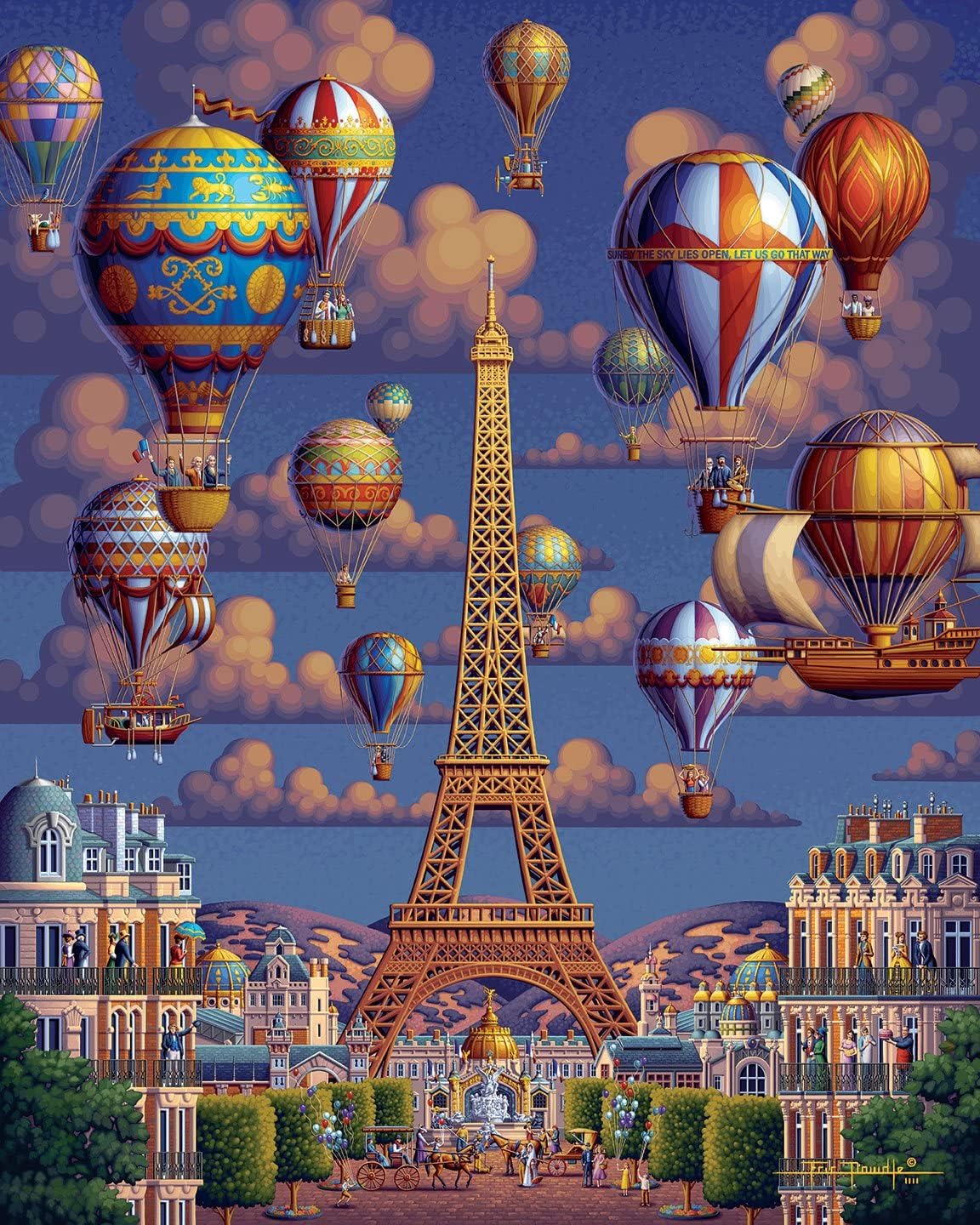 Dowdle Jigsaw Puzzle - Balloons Over Paris - 300 Piece