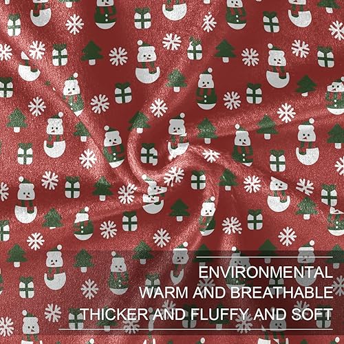 Miniatura 7 de Christmas Snowman Red Ultra-Soft Bed Blanket, Warm Spring Plush Blanket Adults Kids Travel Throws 60x90 Inches