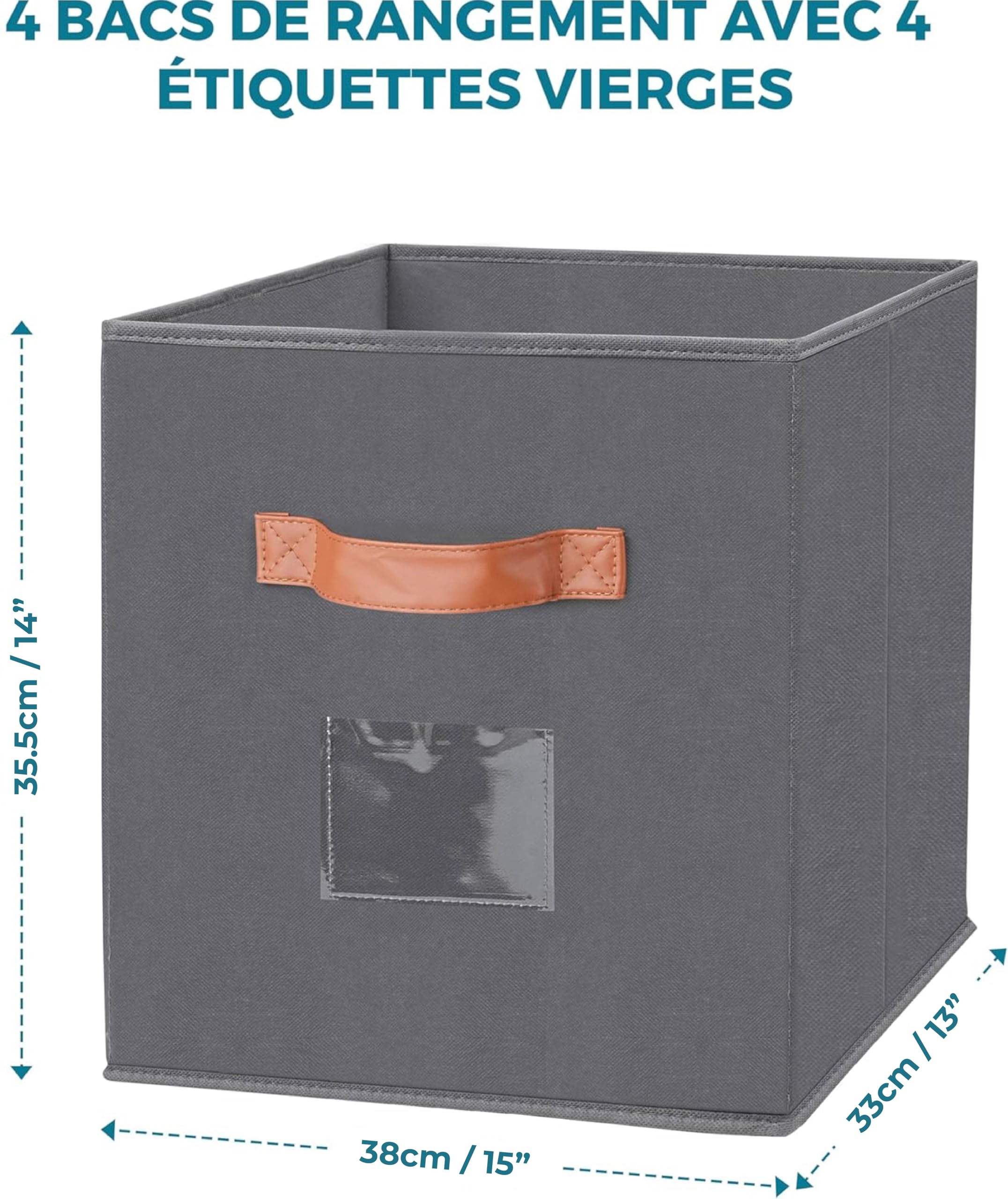 Winter Shore Cube Rangement avec Porte-Étiquettes [Lot de | FindTheDeal