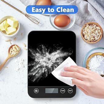 Kitchen Scales, 10kg Food Scale with 1g Accuracy, Tare, LCD Display