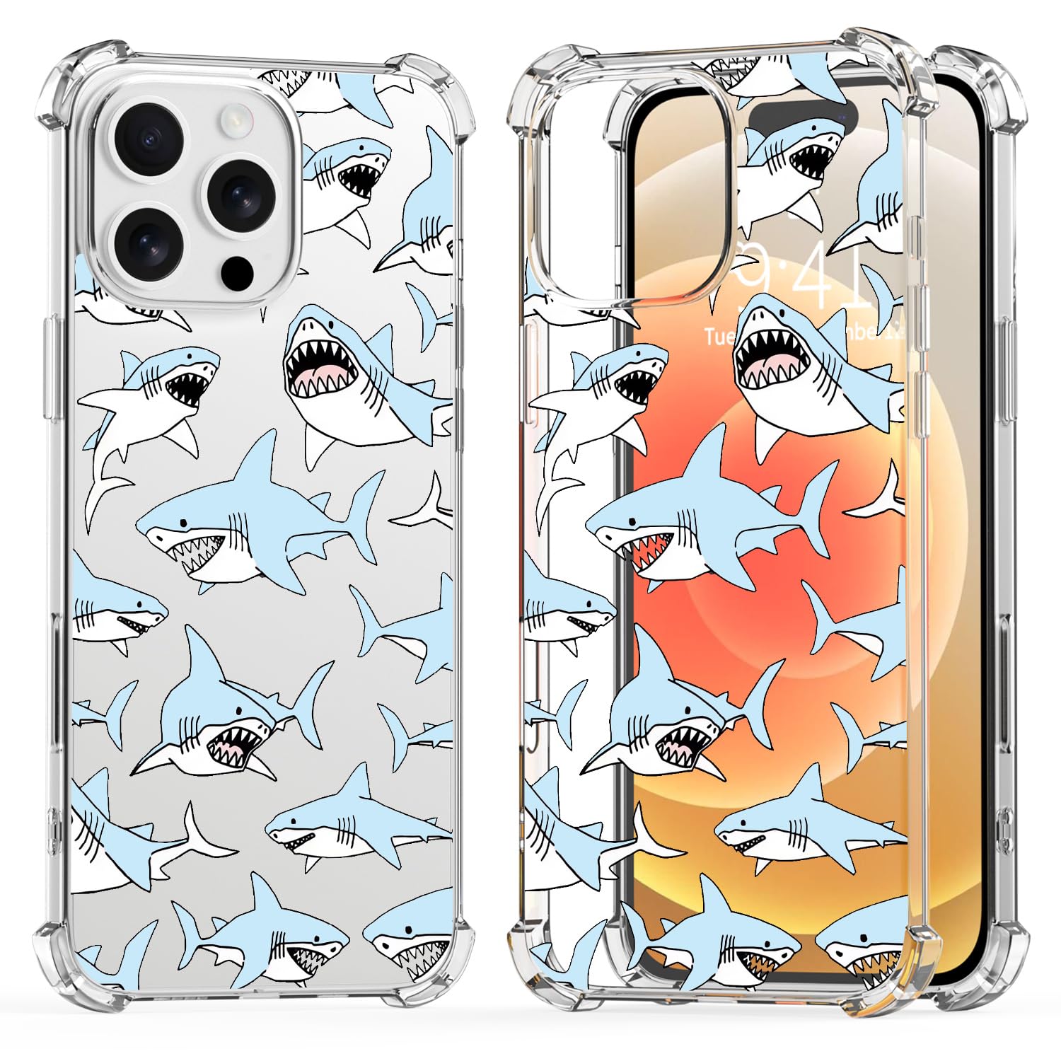 Coque iPhone 15 Plus requin mignon en TPU souple antichoc - 8