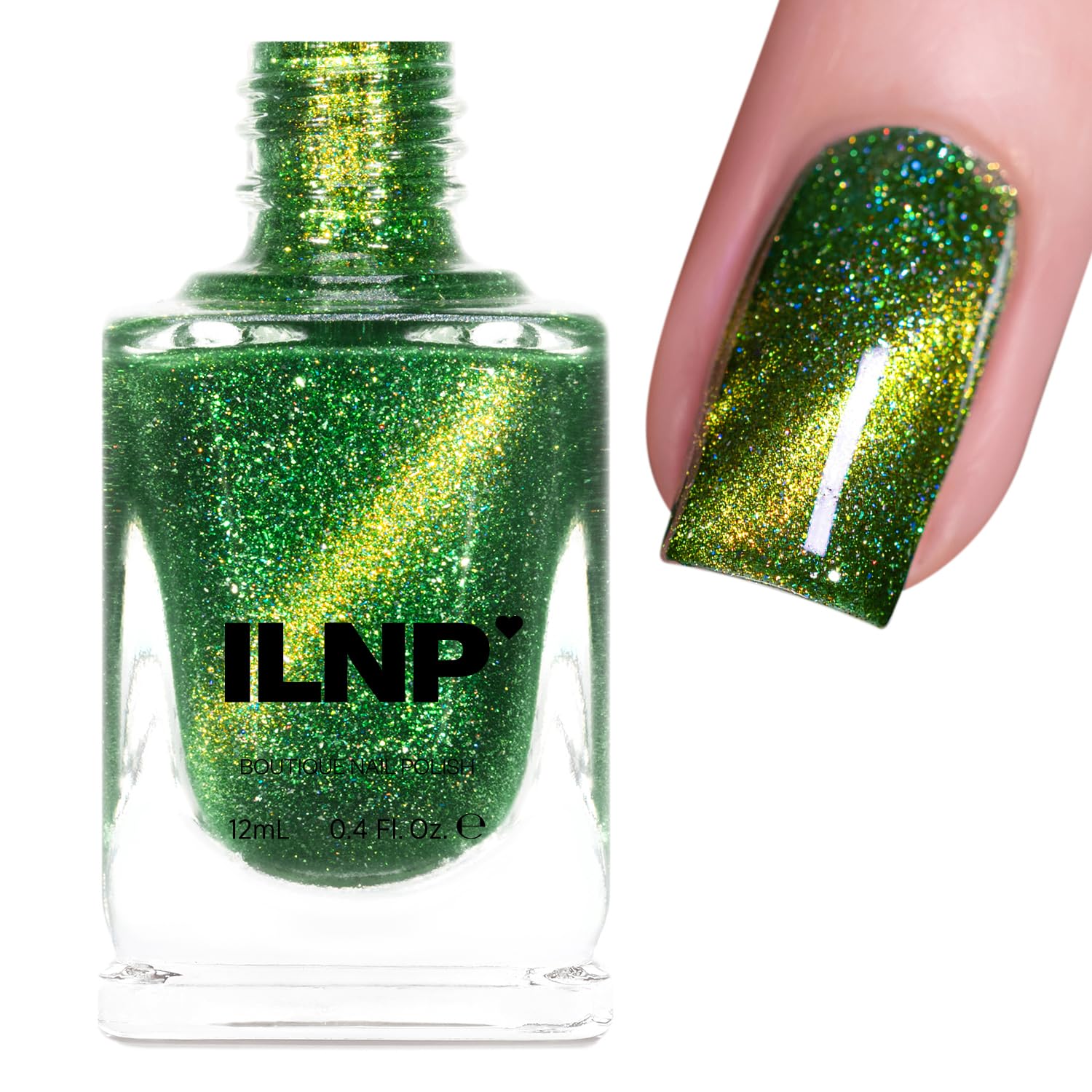 ILNP Frankie - Monster Green Magnetic Holographic Nail Polish