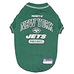 NFL New York Jets Dog T-shirt Medium. - Licensed Shirt for Pets Team Colored with Team Logos- Premium Stretchable Materials for the comfort of your Dog & Cat