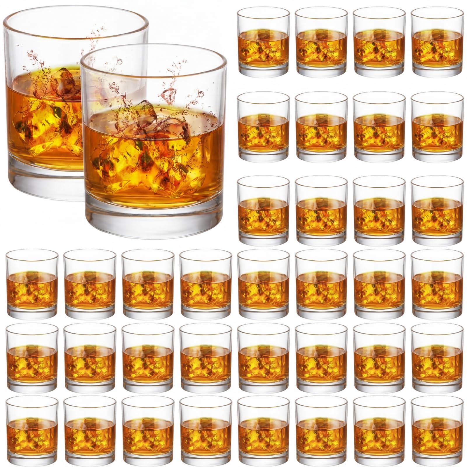 Verres à whisky cadeau pour homme et femme lot de 36 verres à l'ancienne en vrac