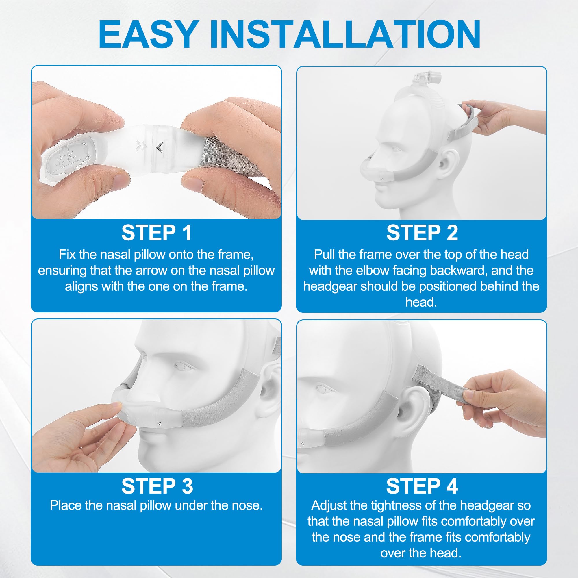Máscara nasal para Airfit N30i Máscaras nasales de alto rendimiento compatibles con AirTouch N30i Almohadilla de silicona más suave y silenciosa Almohadilla de repuesto para CPAP W-2 Pack