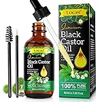 Jamaican Black Castor Oil - 100% Pure and Organic, Cold Pressed in Glass Bottles for Hair Growth, Eyebrow Nourishment, and Skin Hydration