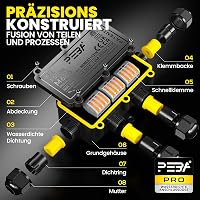 PEBA IP68 Vízálló Elosztódoboz Kábel Csatlakozó 4-12mm Kültéri Fekete 7