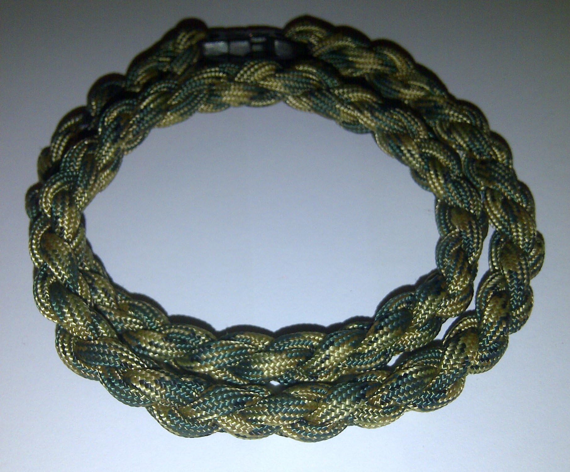 Paracord Survival Necklace Forest Camo (Medium 20 inches)