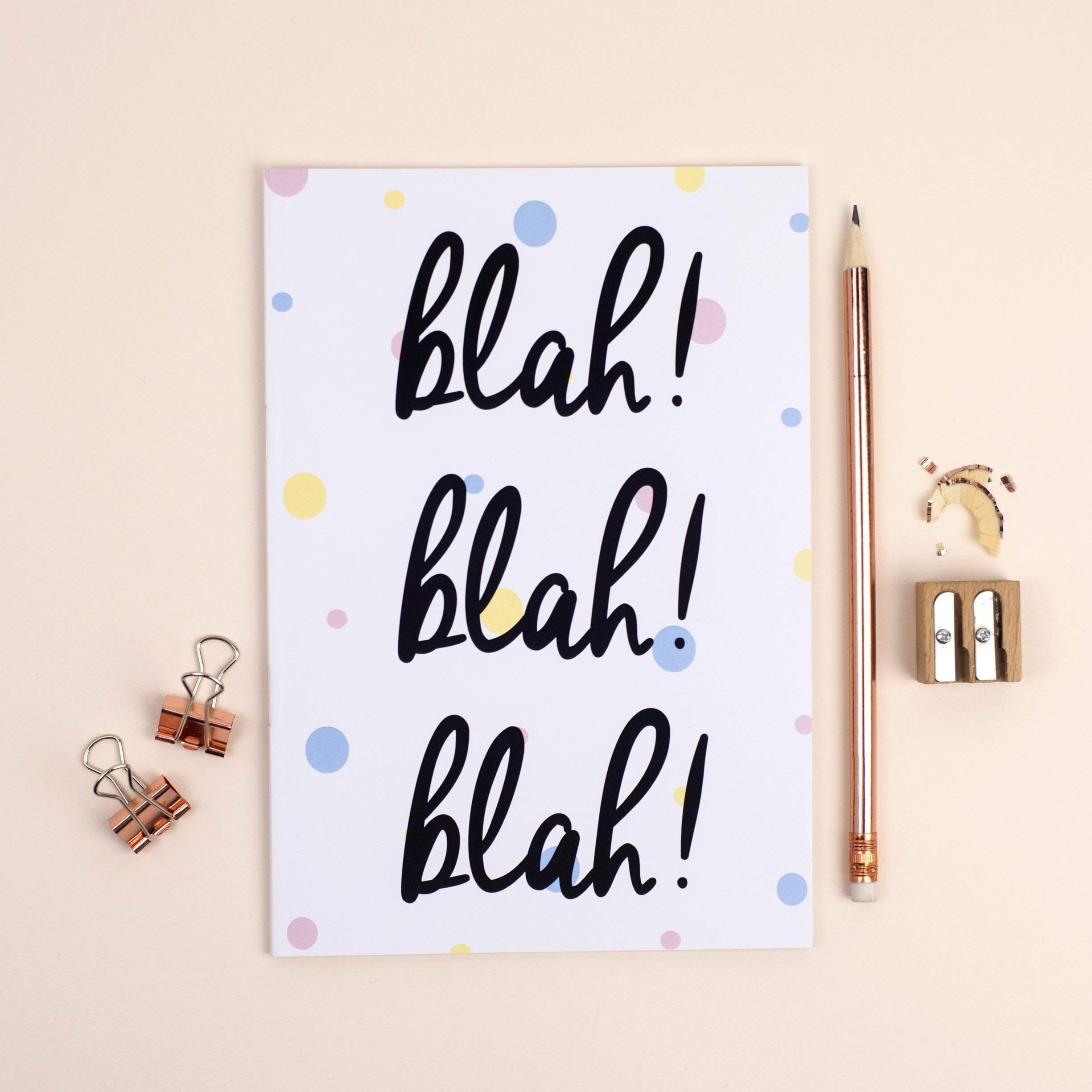 A5 Notebook 'Blah, Blah, Blah', Humour Stationery
