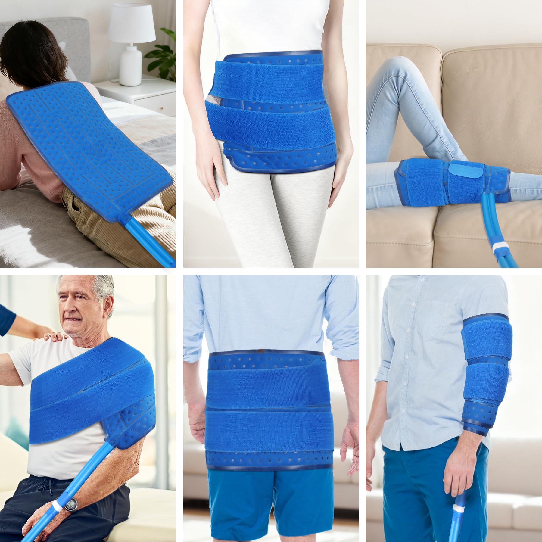 Máquina de terapia de frío con temporizador programable, almohadilla grande universal para hombros, brazos, espalda, cintura, caderas, piernas y rodillas, terapia de hielo para poscirugía, sistema de