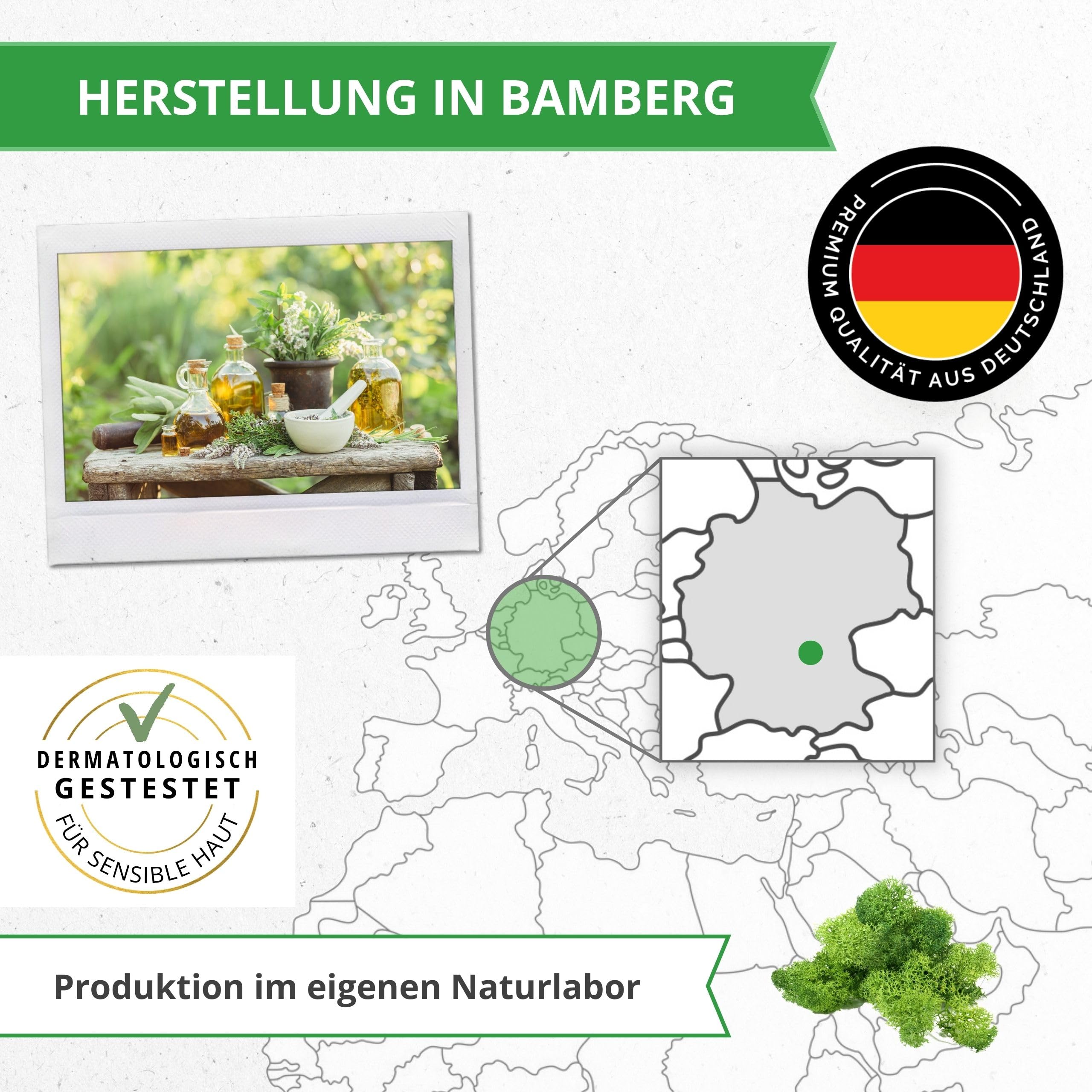 BIO Moossalbe gegen Falten für sensible Haut, 4-facher Testsieger F.A.Z. & mehr - Creme mit 4% Isländisch Moos, 1% Hyaluron, Ceramide - Made in Germany, vegan, tierleidfrei, nachhaltig, 60ml