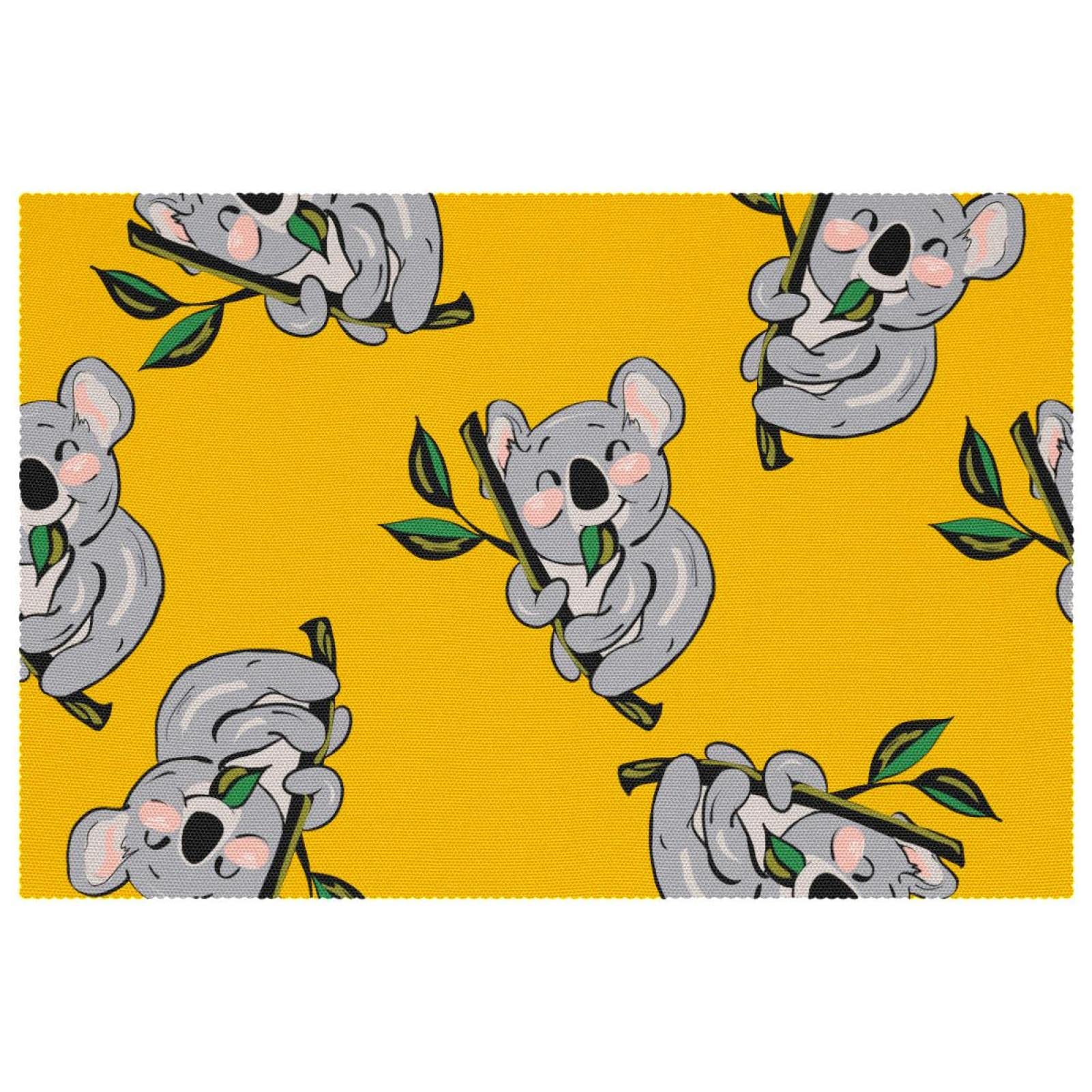 Sets de table koala lot de 6 lavables 30x45 cm antidérapants