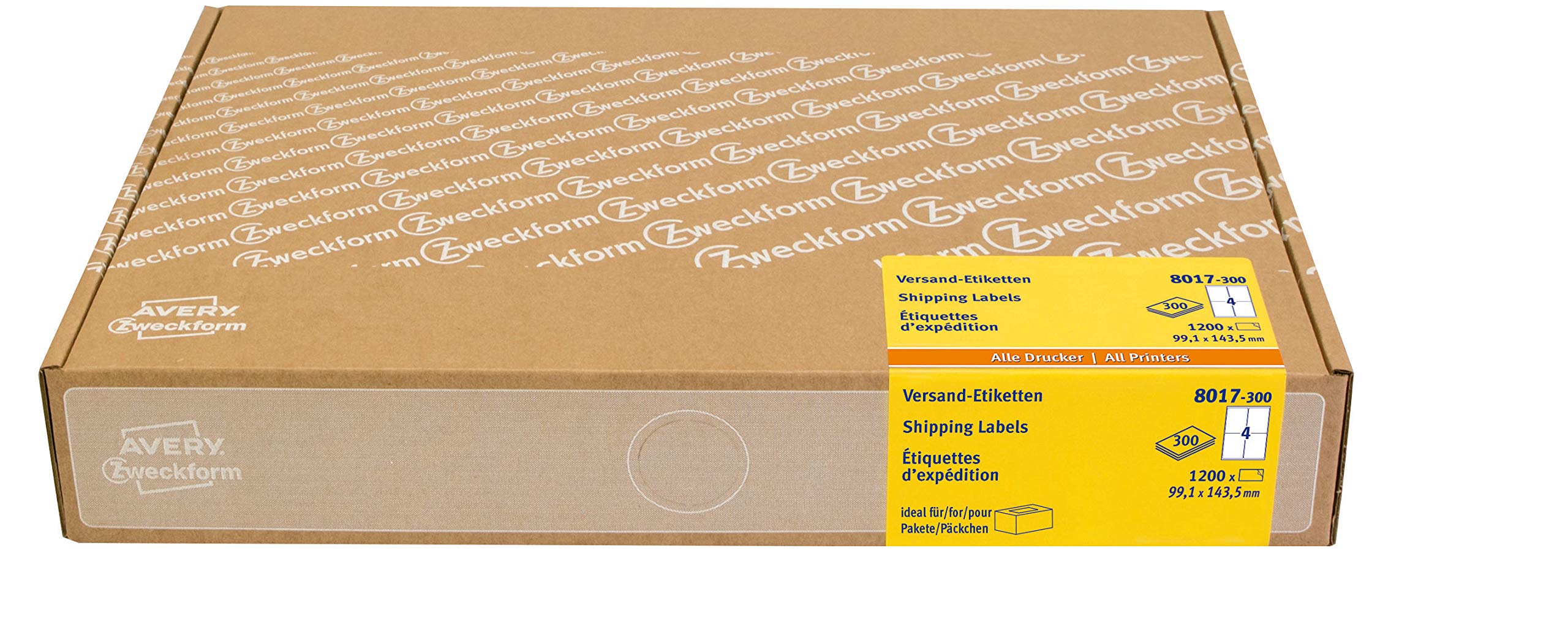 Avery Zweckform Zweckform - Papier - permanenter Klebstoff - weiß - 99.1 x 139 mm 1200 Etikett en - Etiketten/Beschriftungsbänder - A4