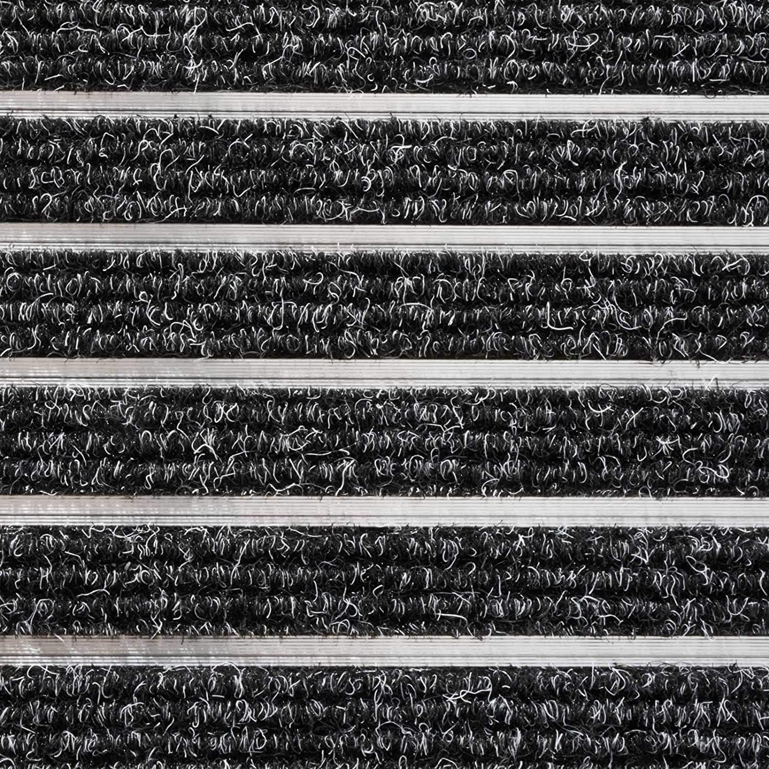 Floordirekt Fussabtreter Aussenbereich - Verschiedene Modelle für innen & außen - rostfrei & wetterfest - Haustür Fußabtreter - (Optimum Mat mit Textilfaser-Rips & Bürsten 39 x 60 cm)