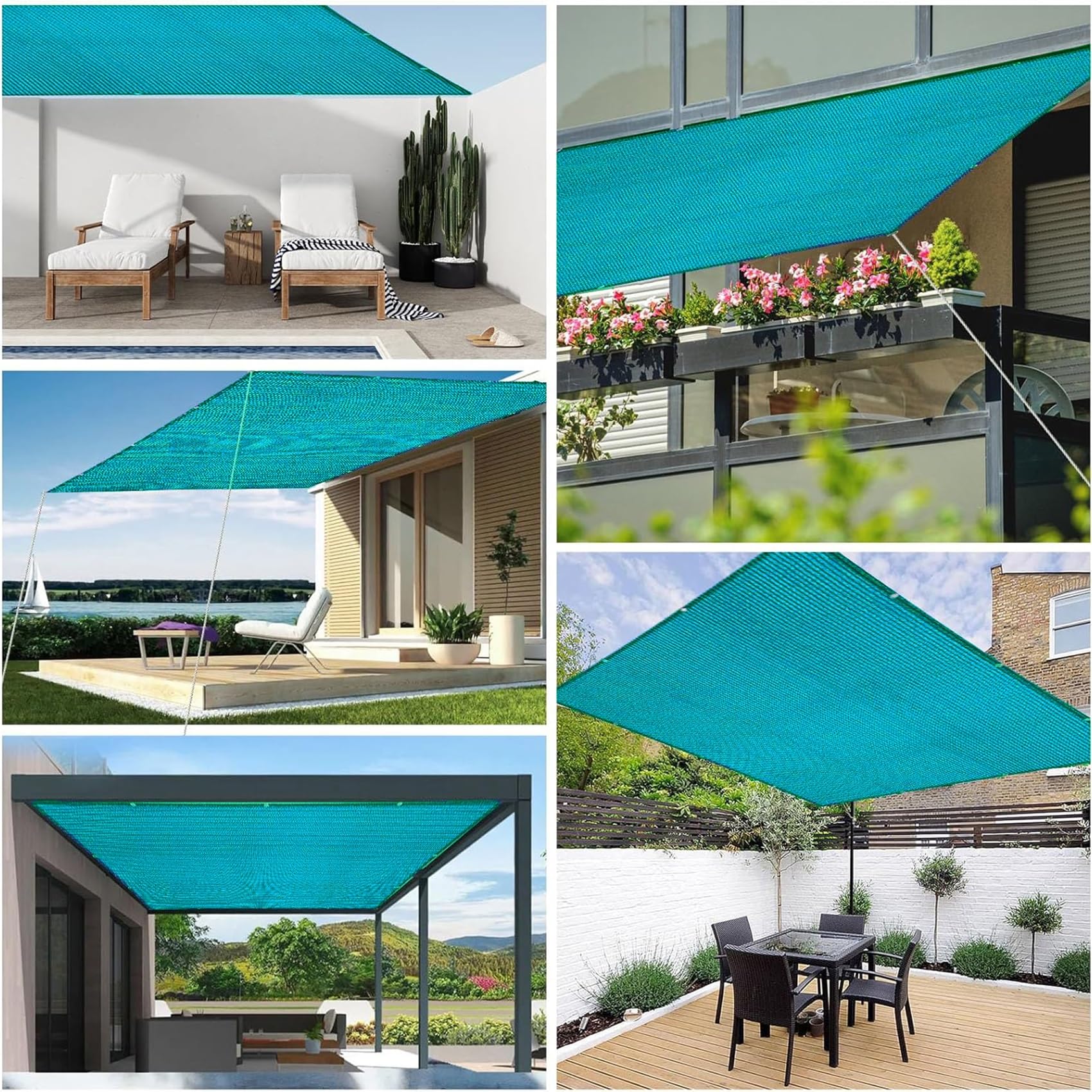 Voile D’Ombrage Rectangulaire 130x160 Cm – Protection UV 98% – HDPE Respirant – Pour Balcon, Terrasse, Piscine