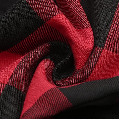 Vista 5 de oelaio Merry Christmas Shirt for Women,Buffalo Plaid Long Sleeve Oversized Crewneck Sweatshirt Xmas Print Casual Pullover