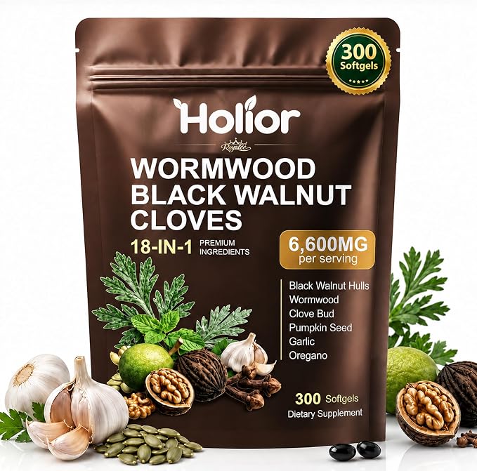 Holior Herbal Digestive Support Supplement: Comprehensive 18-in-1 Formula