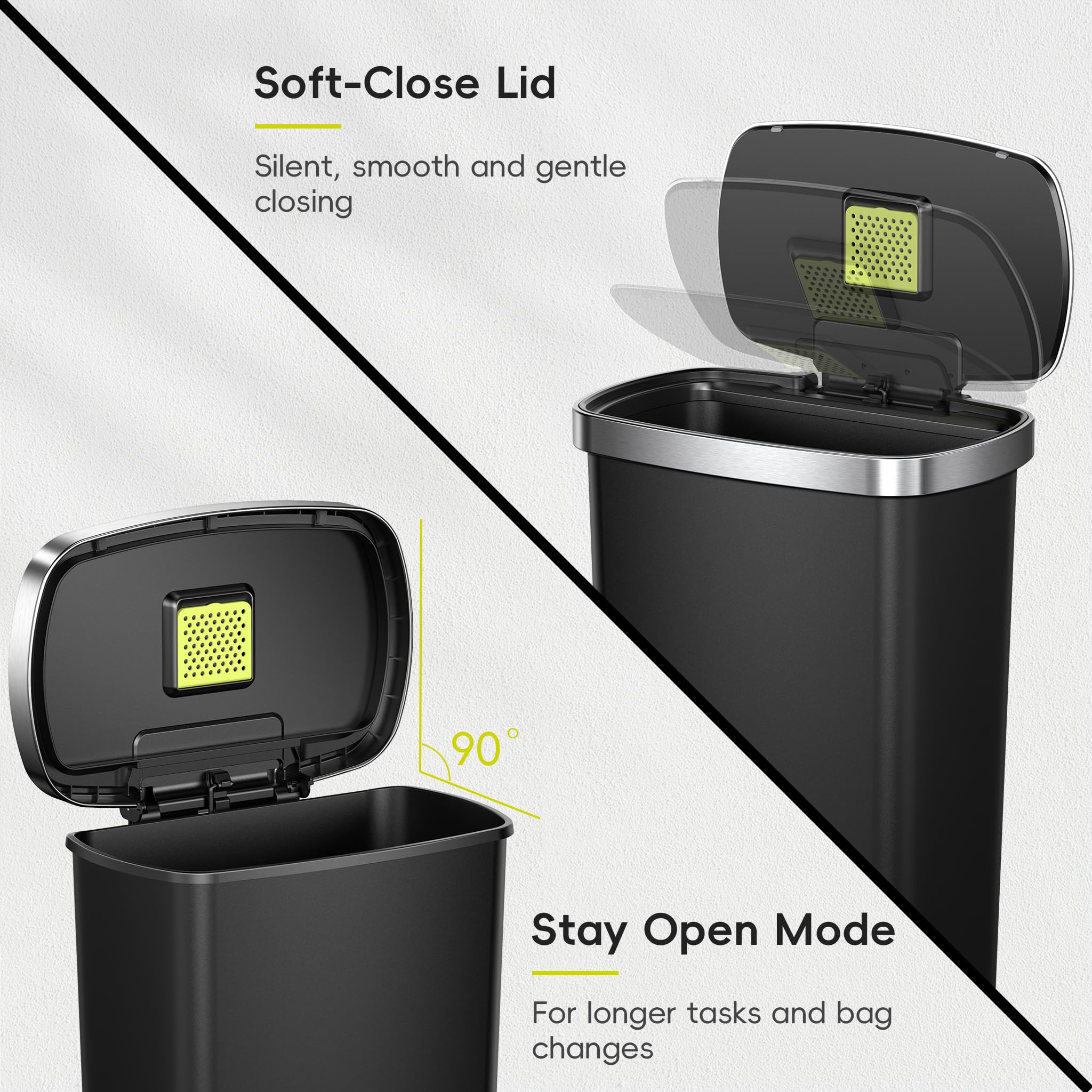 Amazon.com: EKO Hana Select 13.2 Gallon / 50L Step Trash Can