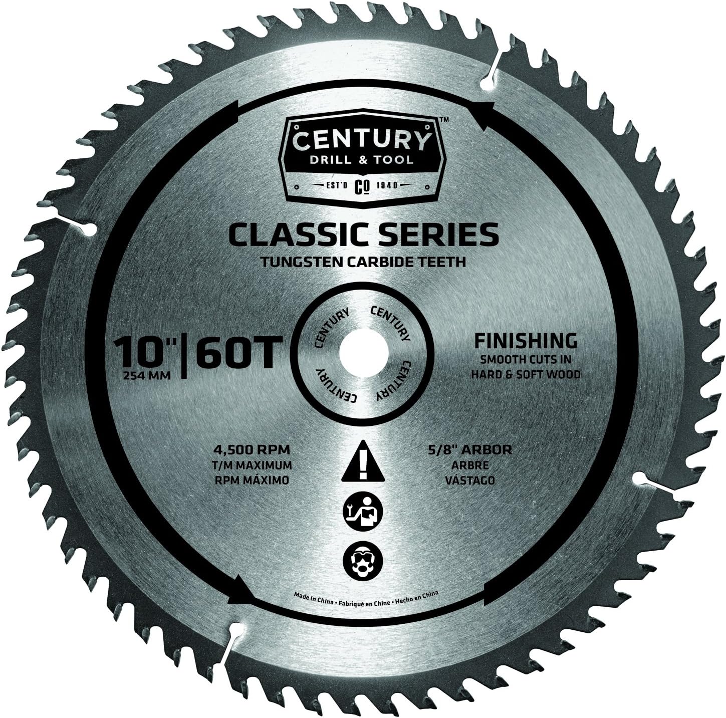 Century Drill & Tool 9936 Classic Series Finishing Circular Saw Blade, 10"