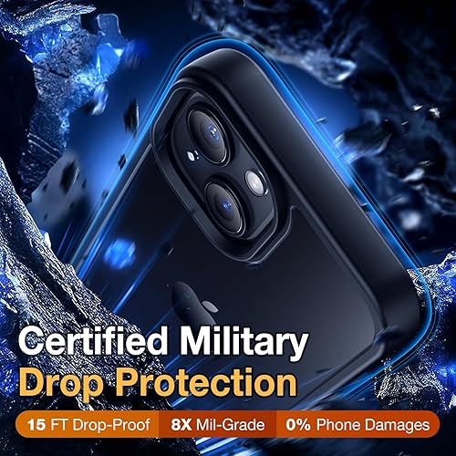 Miniatura 4 de Funda para iPhone 14, a prueba de golpes para iPhone 13, protección contra caídas de grado militar, carcasa protectora rígida delgada translúcida