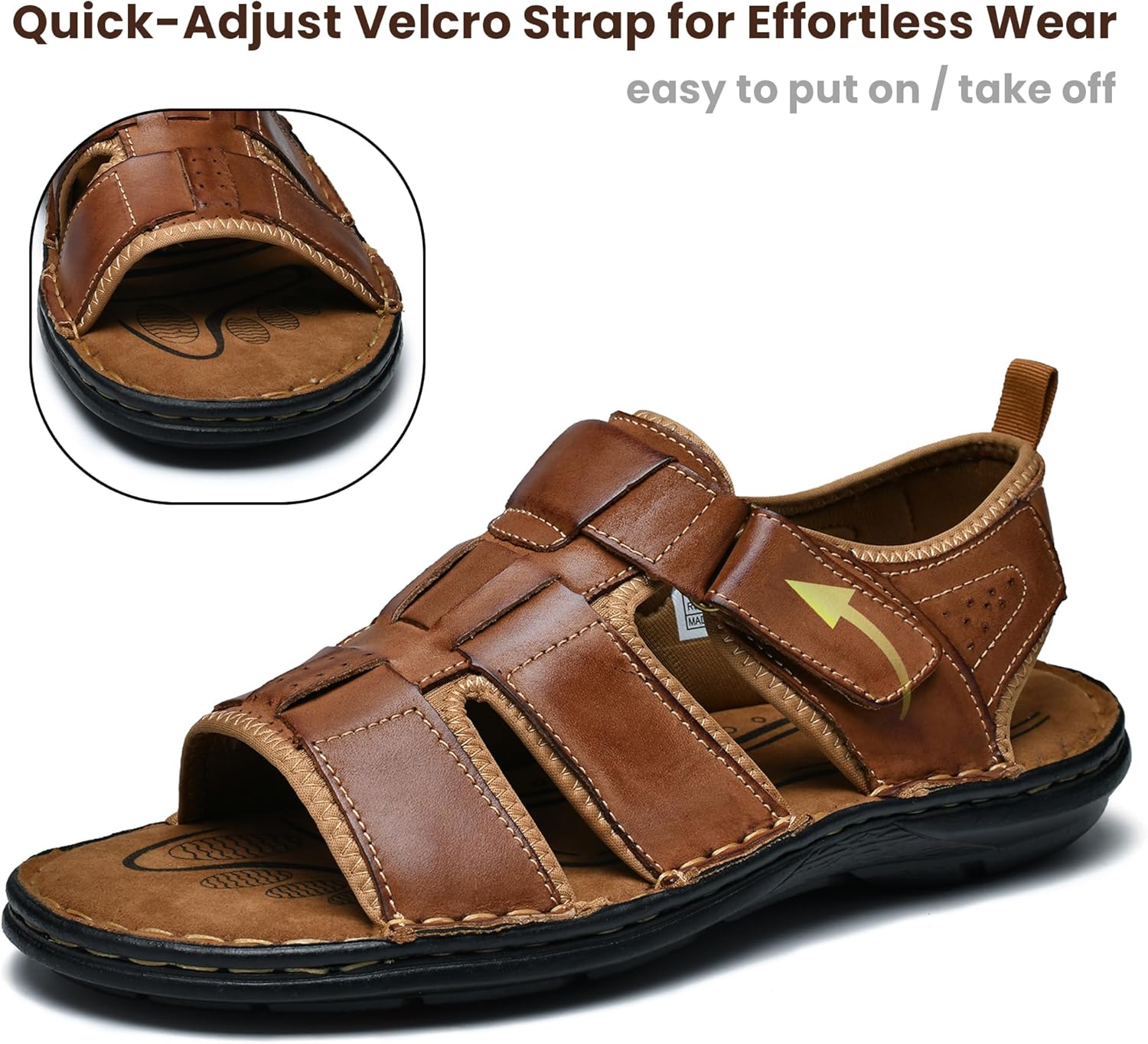 ArcBrothers Men's Sandals Non-slip Water Sandals Comfortable Sport Sandals Open Toe Casual Beach Sandals - Image 3