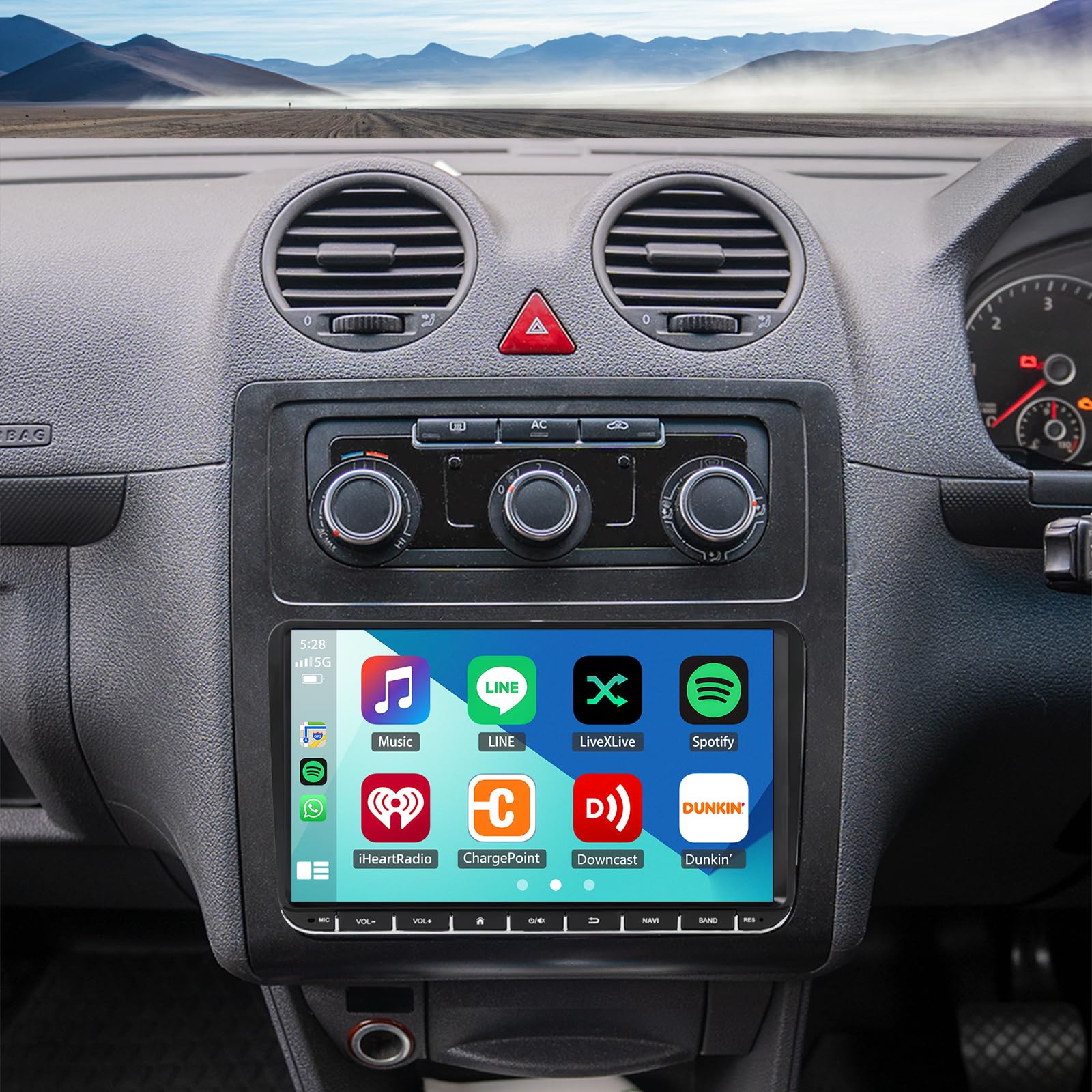 Radio samochodowe 2+64G z bezprzewodowym Carplay do VW Caddy 2015-2024