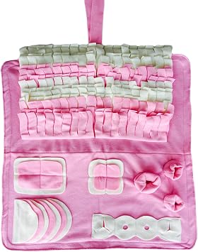 Dog Snuffle Mat Training Sniffing Grass Mat for Pet Cat Guinea Pig and Rabbit Pink S