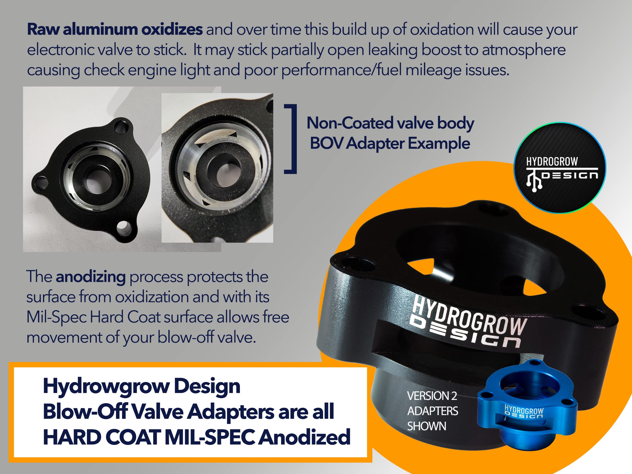 Hydrogrow Design Blow off valve adapter fits 20192022 Chevrolet