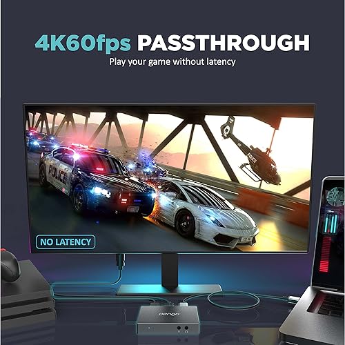 Miniatura 3 de Pengo Tarjeta de captura de video HDMI con paso 4K 1080p60fps tarjeta de captura de juegos para Xbox One Nintendo Switch PS5 dispositivo de captura