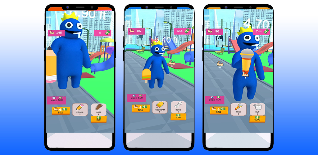 Real Blue Lift Weight Game and Fun Simulator Game Weight Lifting hero