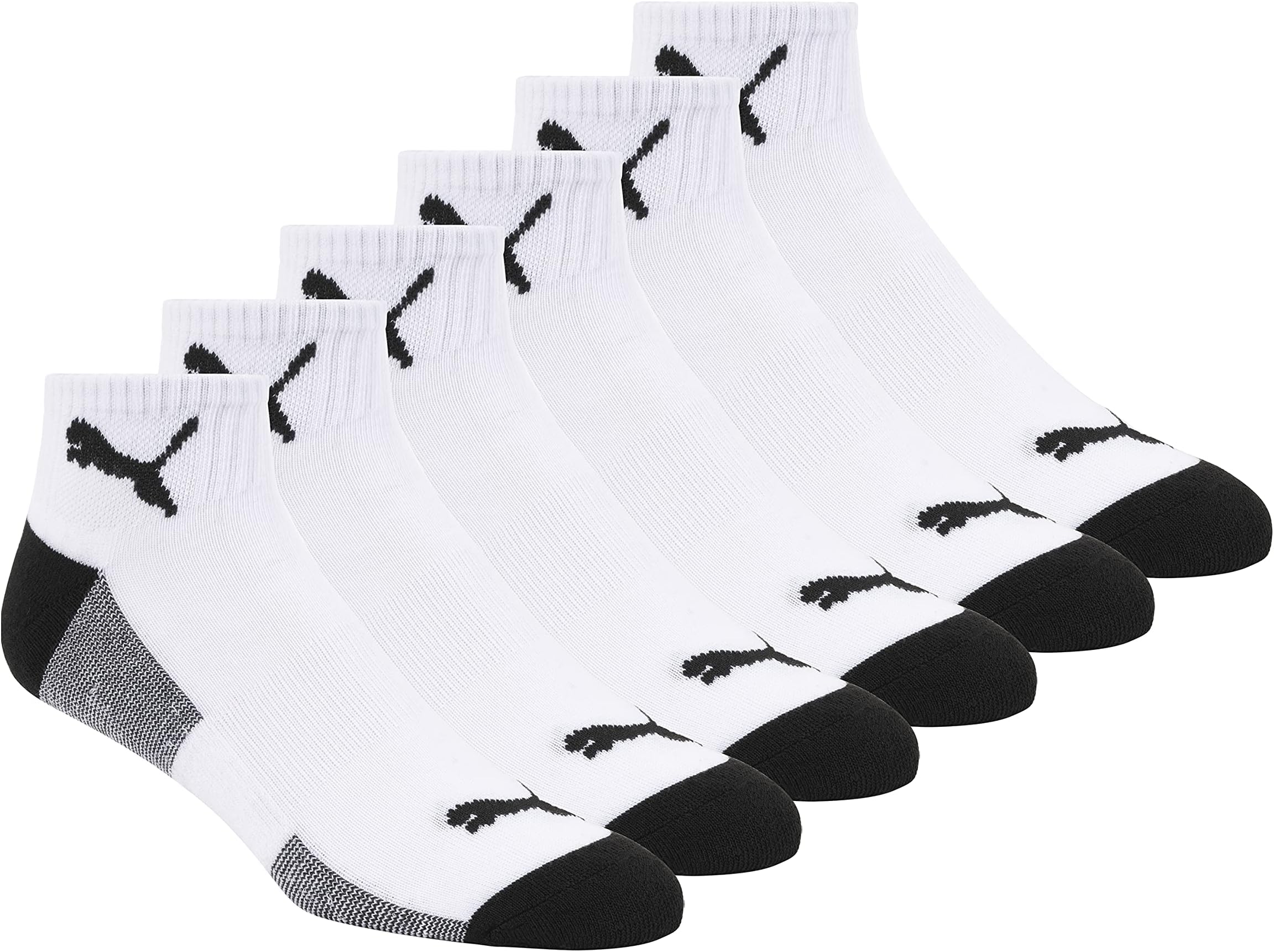 mens 6 Pack Quarter Crew Socks running socks